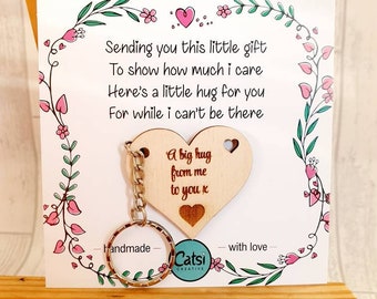 Un Petit Câlin De Poche En Bois En Forme De Cœur Petit Câlin Jeton Souvenir Un Câlin Cadeau « I Love You » - Cadeau Mignon Petit Manquant De Lui Ou D' Elle