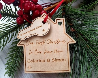 New home bauble, Our first Christmas, New Home Gift, 1s christmas bauble, our first Christmas in our new home bauble, For couples, New Home