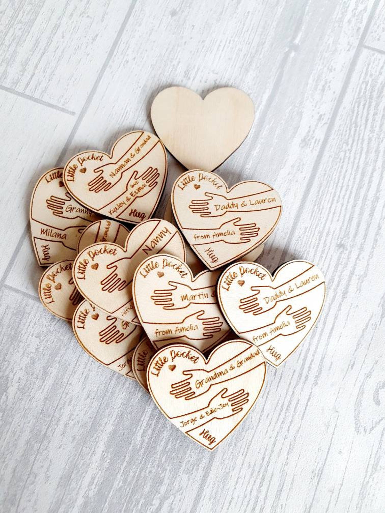 Pocket Hug Little Pocket Hugs Wooden Pocket Hugs Wooden Etsy UK
