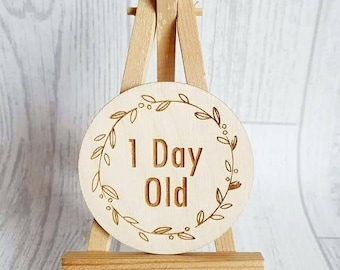 Baby milestone discs; For Her, For them; wooden milestone discs; newborn gifts; baby shower; newborn photography; nursery decor, New Baby