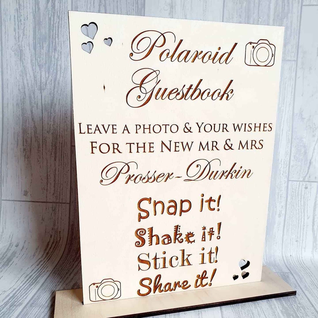 Polaroid Guest Book Sign, Polaroid Book Sign, Wedding Book Sign, Snap