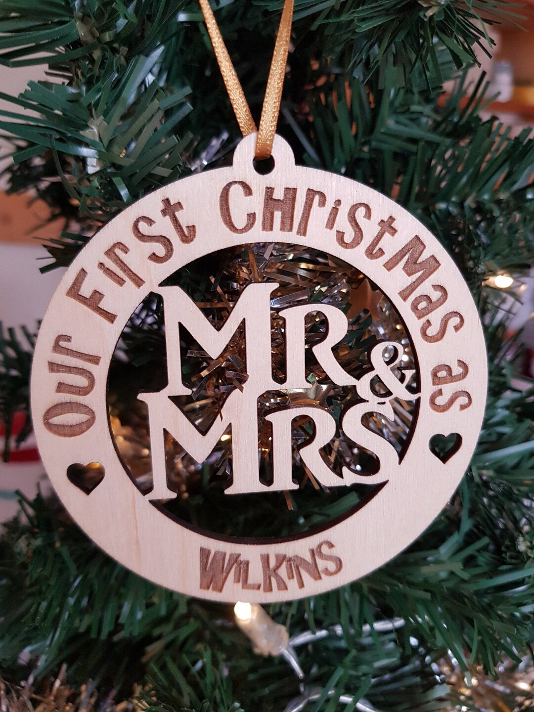 First Christmas as Mr & Mrs Our First Christmas Bauble - Etsy UK