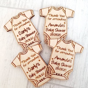 Baby shower favours, baby shower, baby gifts, for her, Baby Shower Magnets, Baby Shower Favors, Wooden Body Suit Magnets, Party Favours