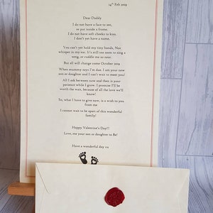 Cadeau de futur parent, cadeau de la Saint-Valentin, de Bump, pour elle, cadeau de Bump, pour lui, carte de vœux alternative, annonce de bébé