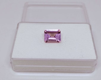 Emerald Cut 3.62ct. Pink Morganite Loose Gem for a Custom Ring or Pendant