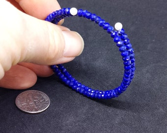 Lapis Lazuli Double Row Flex Bracelet