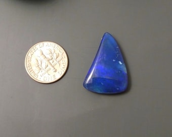 Solid Australian Black Opal Freeform Triangular Cabochon 14.11ct Loose Gem for a Custom Design