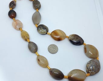 Ancient Agate Bead Necklace