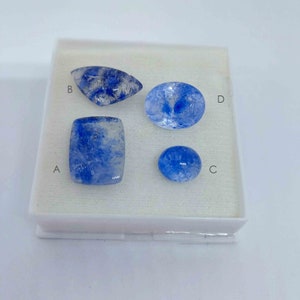 Dumortierite in Quartz from Brazil- Rare and Fun!  Loose Gems for Custom Jewelry