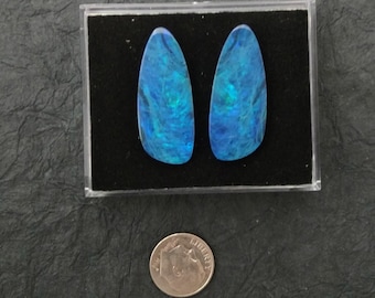 Large Pair of Australian Opal Doublets for Custom Earrings