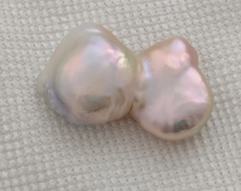 Loose Double-Nucleated Natural Color "Fireball" Baroque Freshwater Pearl for an Anatomically Correct Piece of Custom Jewelry 51ct