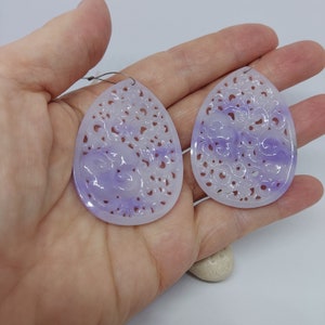 Large Lavender Jade Pierced Carving (Burmese Jadeite)