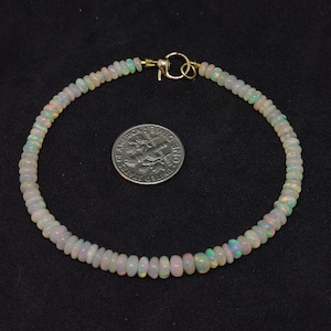 Opal Rondelle Bracelet with 14K Clasp