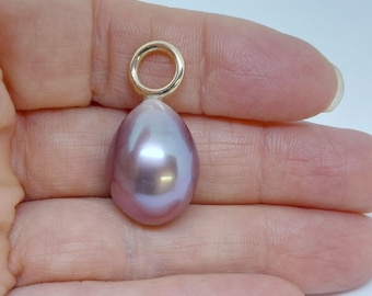 Big Purple Freshwater Edison Pearl Pendant Natural Color