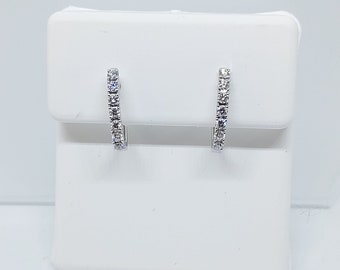 Diamond Hinged Hoops- Great for Adding Dangles!