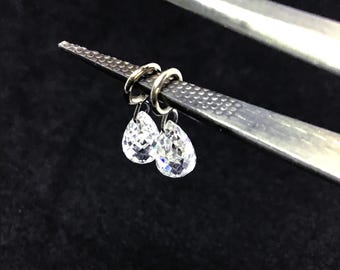 Diamond Briolette Dangles (Lab Grown) for Hoop Earrings (2cttw)