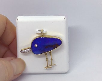 Adorable Boulder Opal "Sandpiper" Pendant #2