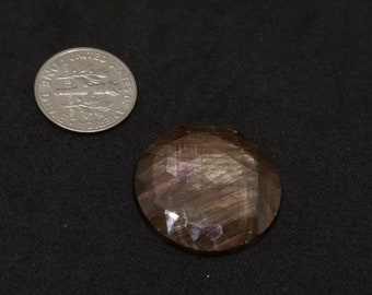 Shimmering Brown Sapphire Rose Cut Slice Rustic Loose Gem for a Custom Design