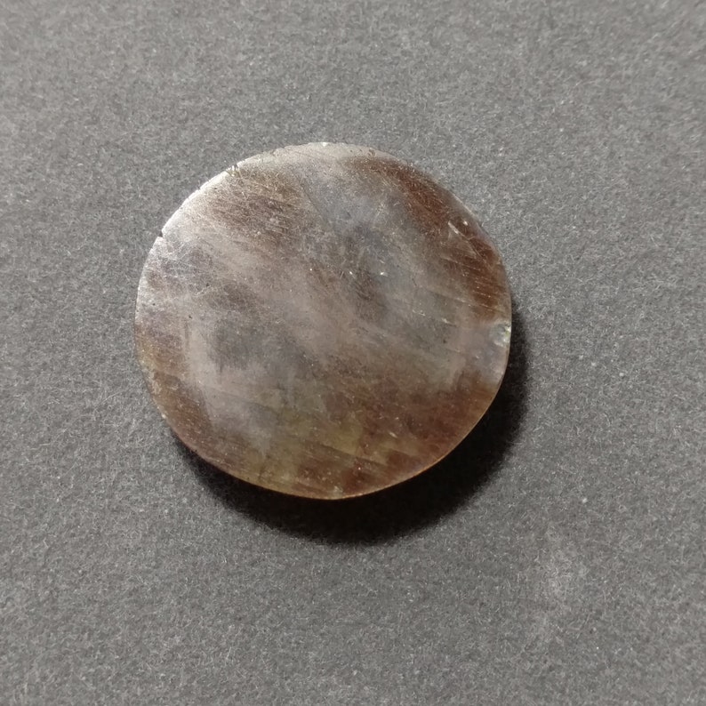 Shimmering Brown Sapphire Rose Cut Slice Rustic Loose Gem for a Custom Design