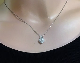 Diamond Pave' Chevron Geometric Pendant