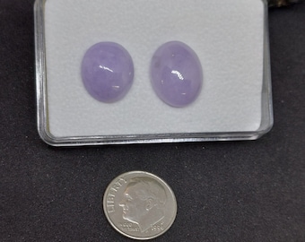 Oval Lavender Burmese Jadeite Ring Stones- No Treatment