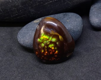 Mexican Fire Agate Pear Shape 13.8ct Loose Gem for Custom Jewelry Design