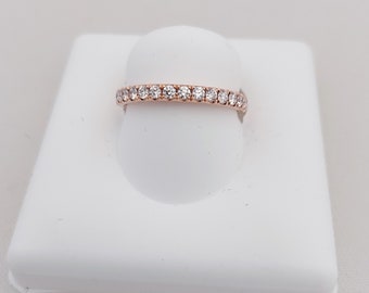 Rose Gold Diamond Band- Excellent for Stacking!