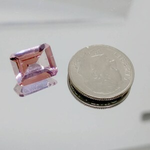 Emerald Cut 3.62ct. Pink Morganite Loose Gem for a Custom Ring or Pendant image 3