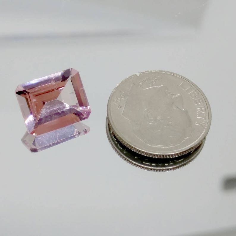 Emerald Cut 3.62ct. Pink Morganite Loose Gem for a Custom Ring or Pendant image 3
