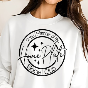 Home Plate Social Club SVG: Baseball Softball Vector Cut File