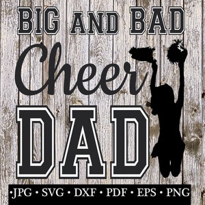 Cheer Dad SVG: Cheerleader Aufbügeln Design (Digitaler Download)
