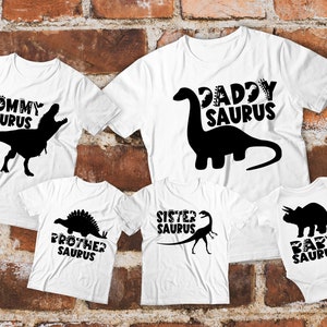Dinosaur Family SVG Bundle, Family Tshirt SVG, Family Reunion Shirts, Babysaurus, Mamasaurus SVG, Daddysaurus, Brothersaurus, Sistersaurus