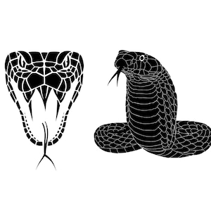 Snake SVG Set, Snake Clipart, Snake DXF, Snake Head Svg, Snake Vector, Snake Png, Cobra svg, Snake svg, Snake Cut bestanden, Snakes Svg, Cobra