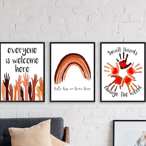 Diversity Rainbow Classroom Posters: Inspirational Art (Digital Download)