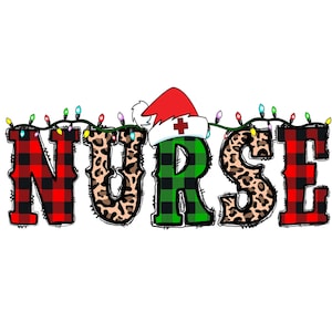 Nurse Christmas png, Merry Christmas, Nurse Png, Nurse Design, Santa Hat Png, sublimation design, Christmas sublimation designs, digital