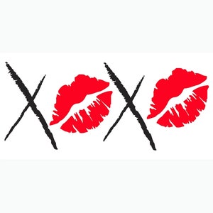XOXO Svg, Câlins et baisers Svg, Saint-Valentin SVG, Lèvres SVG, Bonne Saint-Valentin Svg, Valentine Svg
