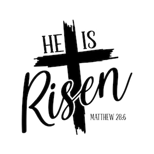 Er ist auferstanden SVG, Ostern SVG, Christliche SVG-Datei, Glaube Png, Er ist auferstanden SVG Png, Ostern SVG Png, Religion SVG, Matthäus 28: 6, Bibel Vers SVG