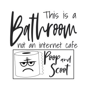 Este es un baño, no un cibercafé SVG, arte de pared divertido para baños, no un cibercafé, archivo de corte descargable, svg, jpg, eps, png