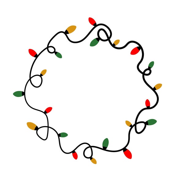 Christmas Lights SVG, Christmas light string SVG, Christmas lights, Christmas cut file, Christmas Svg, Cricut, Silhouette, Vector