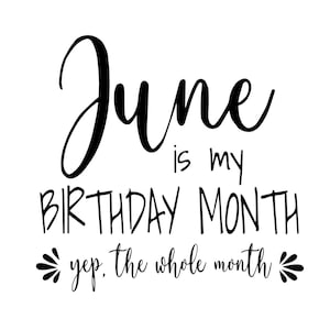 Junio Cumpleaños SVG, Cumpleaños SVG, Junio Cumpleaños, Junio es mi Mes de Nacimiento, Cumpleañera SVG, Cumpleaños Reina Svg, Junio Svg, Camisa de Cumpleaños Svg