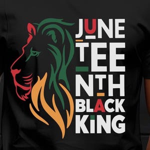 Black King SVG, Juneteenth SVG, rasta leeuw Juneteenth shirt svg, Juneteenth cadeau, Svg-bestanden voor cricut, Lion SVG, Black History Svg