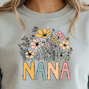 Nana PNG, PNG Nana, Nana With Flowers PNG, Nana Sublimation, Wildflower Png, Nana Download, Digital Downloads