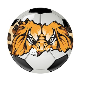 Lion Mascot Soccer PNG: Sublimation Design (Digital Download)
