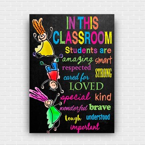 Classroom Decor, Gift for Teacher, Classroom Sign, School Poster, Classroom poster, Teacher Gift, Teacher Appreciatio n
