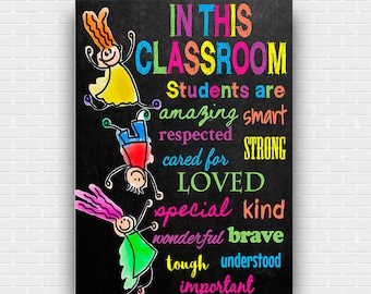 Classroom Poster, Inspirational Students Art, Teacher Gift (Digital Download)