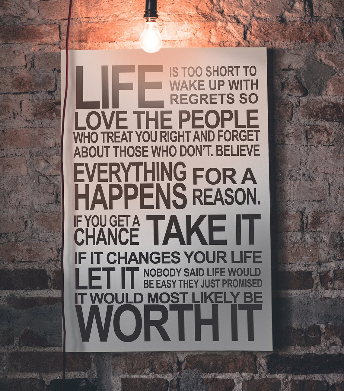 Mindfulness Print Life is Too Short Print INSTANT DOWNLOAD | Etsy