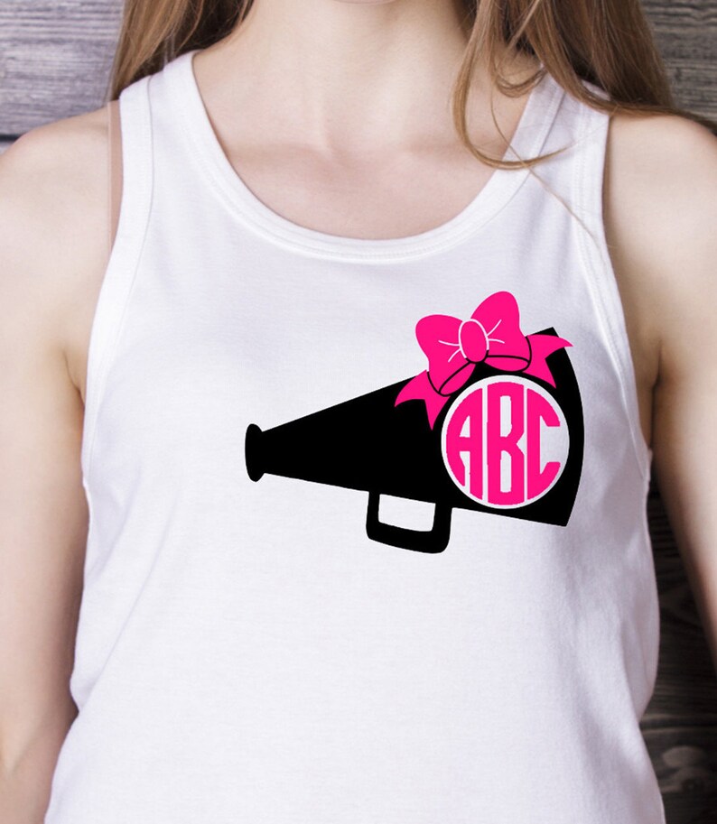 Cheer Megaphone Monogram SVG Cheer Megaphone SVG Cheer SVG Etsy