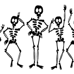Dancing Skeletons SVG: Funny Halloween Cricut Files (Digital Download)