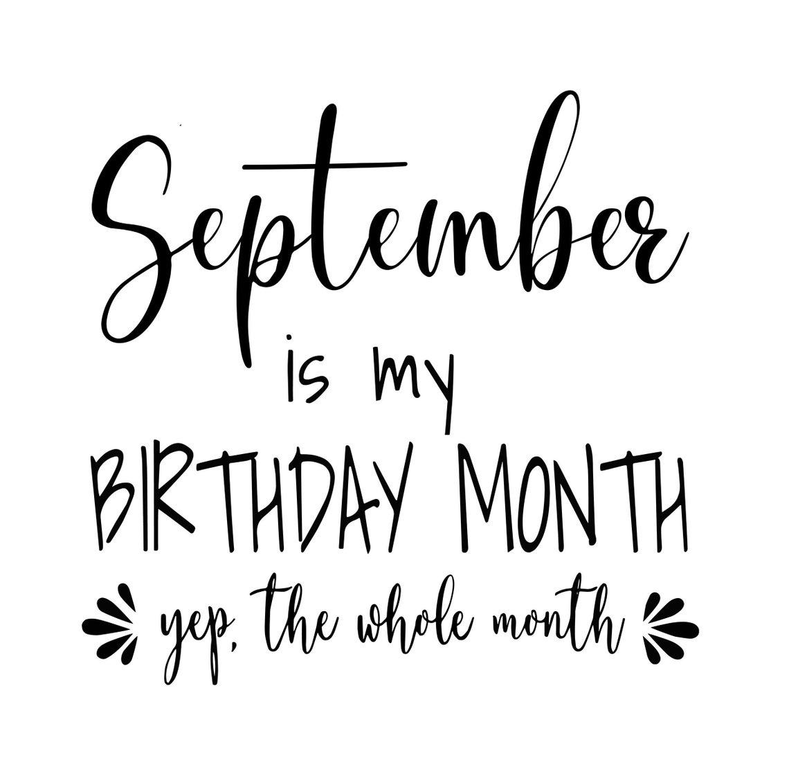 September Birthday Svg Its My Birthday Svg September is My Etsy