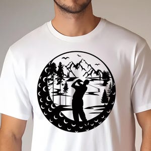 Golf SVG, SVG de golfeur, Golf Design SVG, SVG de golf de montagne, SVG de balle de golf, vecteur de golf, club de golf, SVG, PNG, Dxf, téléchargement immédiat